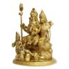 Brass Lord Shiva Parvati Kartikeya and Ganesha Murti Shiv Family Parivar Shivlin Idol Statue for Home D?cor Mandir Temple Gift Showpiece 9 Inches Height