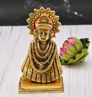 Metal Idol khatu Shyam Handmade Metal Lord Khatu Shyam Ji Murti/Statue for Pooja, Home-Office Decor & Car Dashboard
