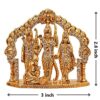 Ram Darbar Idol Lord Rama Laxman Hanuman Sita Family Murti (B-145) Gold Metal Statue for Home D?cor Car Dashboard Mandir Pooja Murti Temple Puja Office Table Showpiece