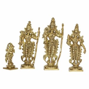 Brass Ram Darbar Murti for Home D?cor Gold Color Height 6.7 Inch