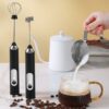 USB Rechargeable Electric Foam Maker - Handheld Milk Frother for Hot Milk, Coffee, Egg Beater