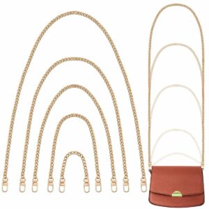 PALAY? Gold Purse Chain, 5PCS Crossbody Chain Strap, Gold Belt Chain, Chain Replacement Accessories, Purse Extender Strap for Crossbody Bags, Purses, Handbags - 5 Sizes
