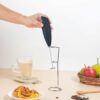 Powerful Milk Frother Wand - Ultra Fast Handheld Drink Mixer - Electric Whisk Foam Maker for Coffee, Lattes, Cappuccino, Frappe, Matcha, Hot Chocolate & Coffee Creamer