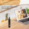 Handheld Milk Frother, USB Rechargeable 3 Speed Modes Mini Electric Milk Foam Maker with 2 Different Whisking Head Mixer for Coffee, Latte, Cappuccino, Hot Chocolate & Egg Whisks