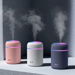 BINSBARRY Humidifier for Room Moisture, Aroma Diffuser for Home, Mist Maker, Cool Mist Humidifier, Small Quiet Air Humidifier, Ultrasonic Essential Oil Diffuser Electric (Multicolour)