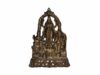 Wall Hanging Goddess Saraswati & Lakshmi & Ganesh Gun Metal Copper Color God Idol by Efinito