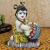 Lord Krishna Makhan Chor Idol, Standard Size, Multicolour, 1 Piece
