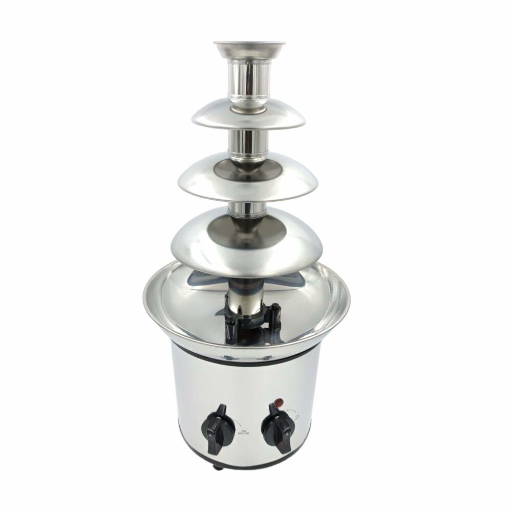 Gurubhai Equipments 4-Tier Chocolate Fondue Fountain Machine, Stainless Steel - 170W, Commercial-Grade Electric Chocolate Fountain for Events, Parties, Buffets, Weddings, and Catering Services - Image 2
