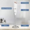 Electric Milk Frother with Stand, One Touch Handheld Whisk Batteries Powered Cappuccino Coffee Frother White, 1 Year Warranty
