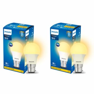 9-Watts B22 LED Warm White(Golden Yellow) LED Bulb, Pack of 2, (Ace Saver)
