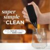Milk Frother Handheld Whisk Beater Foam Maker for Mocktails Coffee Latte Matcha Foamer Cappuccino Lemonade(Batteries are Not Included) (Multi 1)