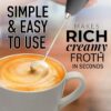 Electric Handheld Milk Wand Mixer Frother for Latte Coffee Hot Milk, Milk Frother for Coffee, Egg Beater, Hand Blender, Coffee Beaterr (Coffee beaterr) (Black)