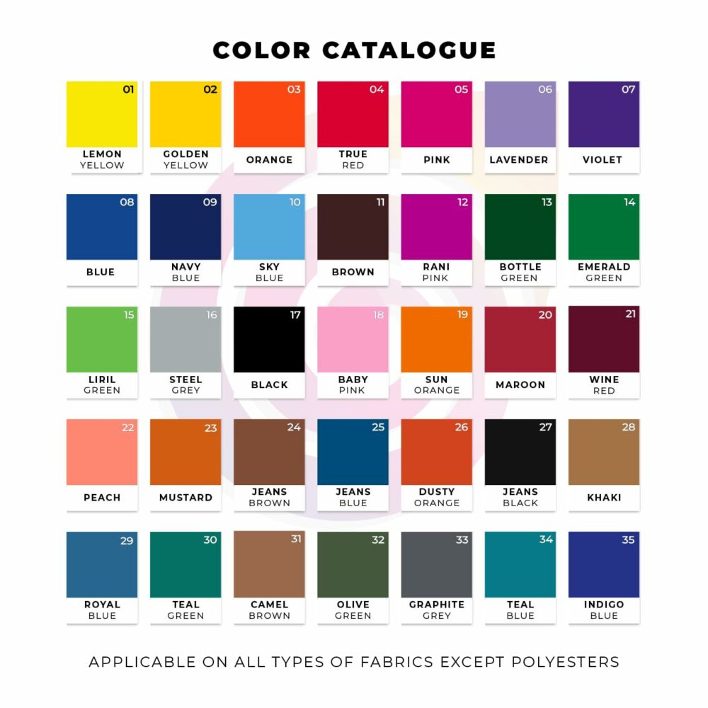 Kadam Pakka Rang Fabric Dye for Clothes Permanent | Shade No.27 Jeans Black Fabric Dye Colour for Clothes | Dye for Faded Jeans | Included 5 sachets of Colour & 5 sachets of DyFix Color Fixer - Image 2