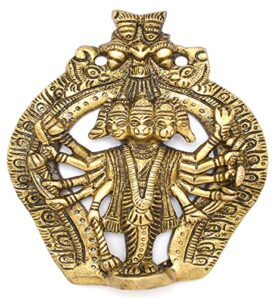 Panchmukhi Hanuman Brass Wall Hanging Idol for Home Decor, Standard, Pack of 1