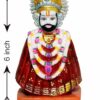 Poly Resin Khatu Shyam Ji Marble Statue Idol for Home Temple (Multi Colour)