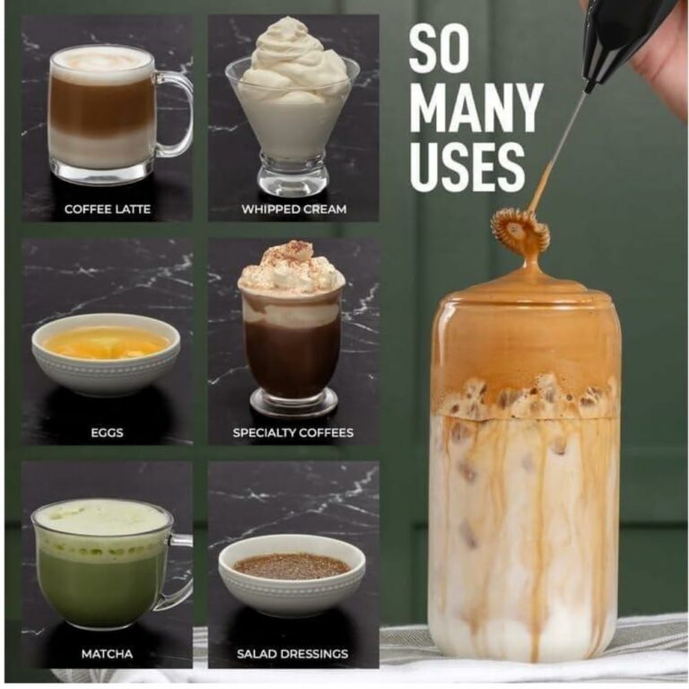 Milk Frother Handheld Whisk Beater Foam Maker for Mocktails Coffee Latte Matcha Foamer Cappuccino Lemonade(Batteries are Not Included) (Multi 1)