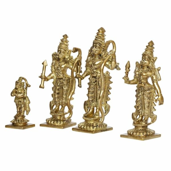Brass Ram Darbar Murti for Home D?cor Gold Color Height 6.7 Inch - Image 3