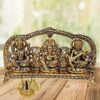 Laxmi Ganesh Saraswati Idol Gold Plated Showpiece Statute Gift (Gold, lgsgld)