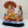 Resin Lord Vishnu with Laxmi in Ksheer Sagar - Lakshmi Narayan Murti Idol Statue Sculpture - Pooja Articles - Multicolour - 10" Inches