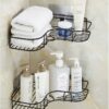 Multipurpose Corner Storage Organizer Rack - No Drilling, Black