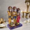 Antique Marble Dust Ram Darbar Murti Statue Idol for Home Pooja Ram Parivar Family Statue Idol Size 5 Inch