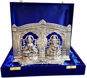 - Laxmi Ganesh Idol (26 Cm X 5 Cm X 19 Cm, Silver Plated), Diwali Gift, Laxmi Ganesh Idol for Gift