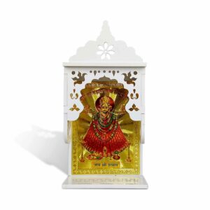 Plastic Jai Shree Khatu Shyam Baba/Barbarik/Haarey Ka Sahara Photo/Picture in Temple Idol for Gifting,Home and Office Table,Car Dashboard Decor Showpiece Small Size 14 X 6.5 Cm Pack of 1