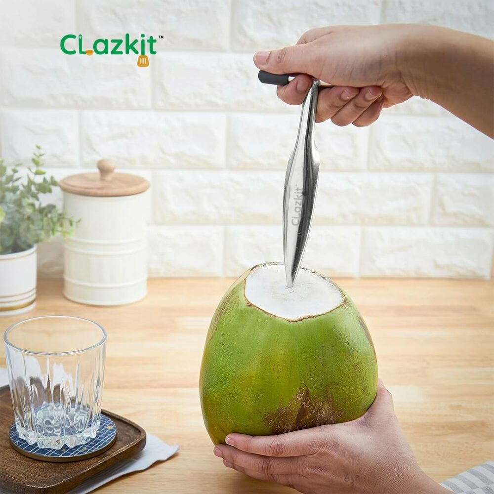 Clazkit Stainless Steel Coconut Opener Tool, Coconut Driller, Coconut Opener Machine, Coconut Opener Knife, Coconut Water Opener- (Pack- 1) - Image 2