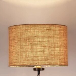 Exotic Art Jute Burlap Lampshade, Brown (12" x 12" x 8") for Table and Floor Lamps