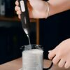 Rechargeable Milk Frother & Coffee Whisker | 3-Speed Electric Frother for Cream, Latte, Cappuccino | Egg Whisker | Stainless Steel | 6 Months Warranty | Black