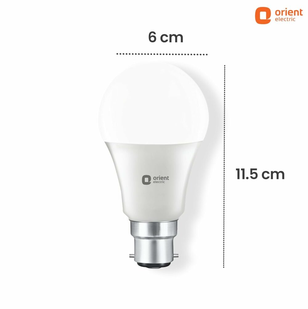 9W High Glow LED bulb| 180-degree wide beam angle| Voltage surge protection up to 4 kV| 6500K, Cool White| B22d base| Made in India| Pack of 2