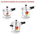 Pigeon by Stovekraft Favourite Outer Lid Non Induction Aluminium Pressure Cooker, 3 Litres, Silver - Image 5