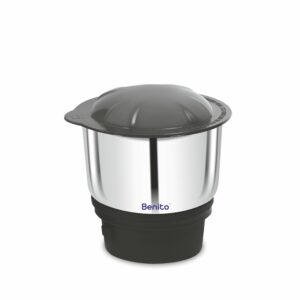 Benito ECO Chutney Stainless Steel Jar for Mixer Grinder, Compatibility with all mixer grinders with 2 slots fitting with 4 teeth coupler (400 ml) Mixer Grinder, Mixi-Jar