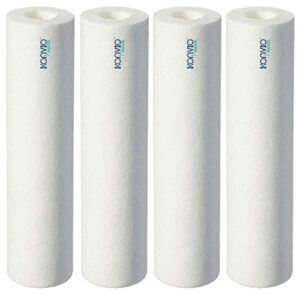 KONVIO NEER 10 Inch High Density Spun Pre-Filter (5 Micron PP Spun) Cartridge Compatible for 10 Inch Pre-Filter Housing of All Water Purifier | Pack of 4 Spun