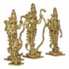 Brass Ram Darbar Idol for Home Decor Gold Color 6.7 Inch