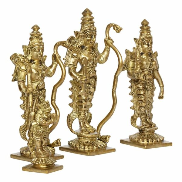 Brass Ram Darbar Murti for Home D?cor Gold Color Height 6.7 Inch - Image 2