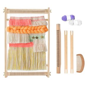 Ayasee Wooden Weaving Loom, Multi-Craft Weaving Frame to Handcraft for Kids and Beginners, 15.7 x 11.8in/ 40 x 30cm