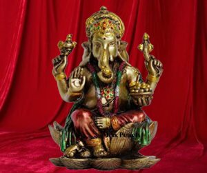 Big Blessing Lord Ganesha Ganesh ji Idol Showpiece for Home d?cor Office Diwali Gift Items,Standard,Multicolor,Pack of 1