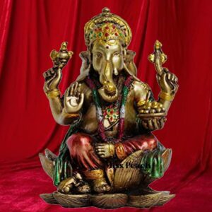 Big Blessing Lord Ganesha Ganesh ji Idol Showpiece for Home d?cor Office Diwali Gift Items,Standard,Multicolor,Pack of 1