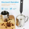 Coffee frother Electric with 2 Whisker & 3-Speed Adjustable 1100mAh Battery Milk Blender Beater Handheld Foam Maker Mixer Gift 11000 RPM Lattes Cappuccino (309)