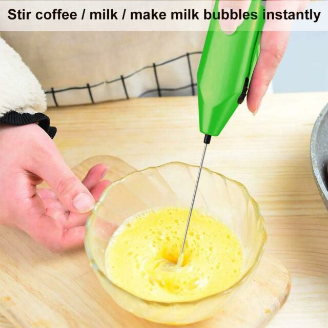 Electric Milk Frother Handheld, Frother Wand for Coffee Drink Mixer Matcha Whisk, Foam Maker for, Frappe Hot Chocolate, Cappuccino, Lattes - Battery Operated (Not Included) (Multicolor)