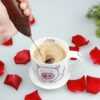 Handheld Milk Frother, Mini Milk Foamer Stainless Steel Battery Operated Soft Touch Premium Drink Mixer with Frother Stand for Coffee Hot Milk, Coffee Foamer, Egg Beater, Hand Blender