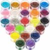Eclet Fine Glitter for Resin, Set of 12 Colors, LEOBRO Extra Fine Resin Glitter Powder, Nail Glitter, Assorted Craft Glitter for Epoxy Resin Art, Body Face Hair Glitter Bulk, Glitter Tumbler Candle Making