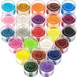 Eclet Fine Glitter for Resin, Set of 12 Colors, LEOBRO Extra Fine Resin Glitter Powder, Nail Glitter, Assorted Craft Glitter for Epoxy Resin Art, Body Face Hair Glitter Bulk, Glitter Tumbler Candle Making