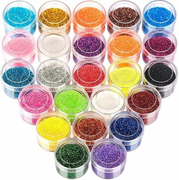 Eclet Fine Glitter for Resin, Set of 12 Colors, LEOBRO Extra Fine Resin Glitter Powder, Nail Glitter, Assorted Craft Glitter for Epoxy Resin Art, Body Face Hair Glitter Bulk, Glitter Tumbler Candle Making