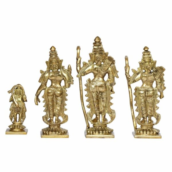 Brass Ram Darbar Murti for Home D?cor Gold Color Height 6.7 Inch - Image 4