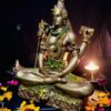 Lord Shiva Statue Metallic Finish Pooja Mandir Room, Shankar Mahadev Showpiece Idol, Shiv Ji Murti, Home & Office Decor, Marriage Gift - Gold (7 x 5 x 2.5) Inches