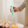 Rechargeable Handheld Milk Frother - 3-Speed Electric Foam Maker for Coffee, Coffee Frother Mixer, Stand-up Design, for Cream, Latte, Cappuccino Type C Charging 1200 mAh Battery