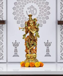 Brass - 18" - Krishna Kishan Kanhaiya Gopal Idol Murti Statue Sculpture