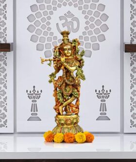 Brass - 18" - Krishna Kishan Kanhaiya Gopal Idol Murti Statue Sculpture